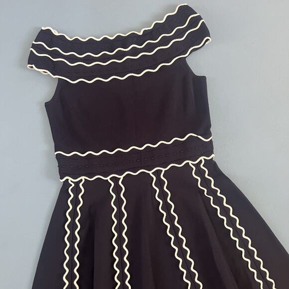 NWT Kate Spade x Madison Avenue Orlena Rich Navy White Scallop Dress - Picture 4 of 7